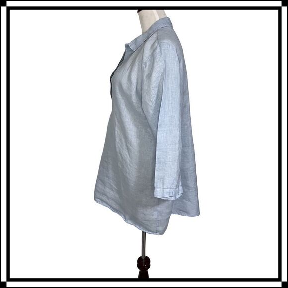 EUC!! CP Shades Light Blue, Linen Tunic, Size Med - Picture 2 of 6
